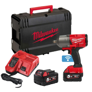 Milwaukee M18 1/2" H-Duty Impact Gun Kit 2 X 5.0Ah & Charger M18Onefhiwf12-502X